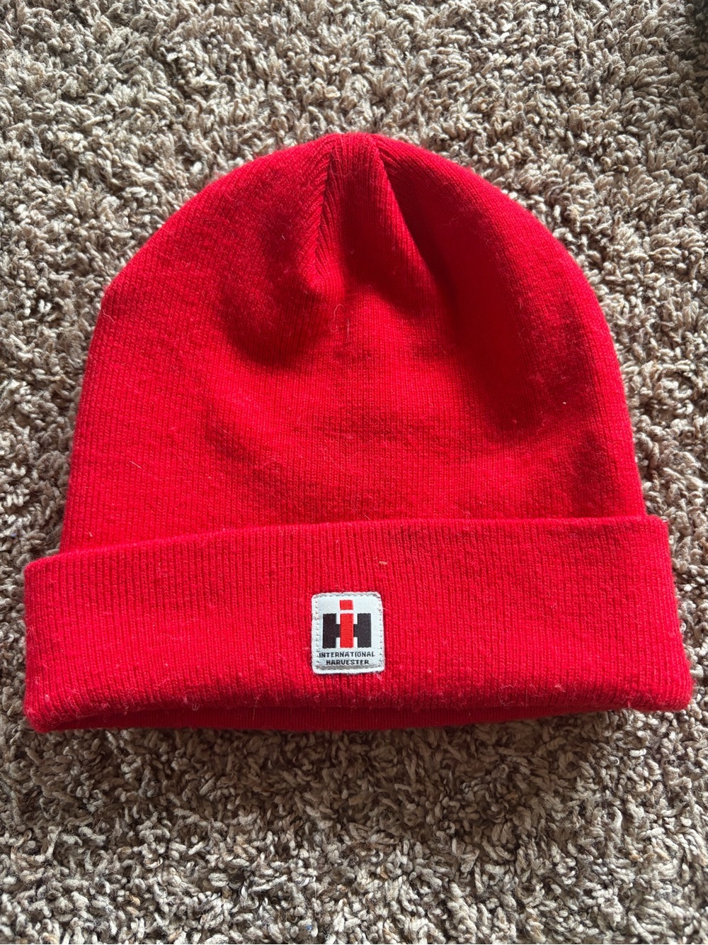 Kids Red Knit Beanie